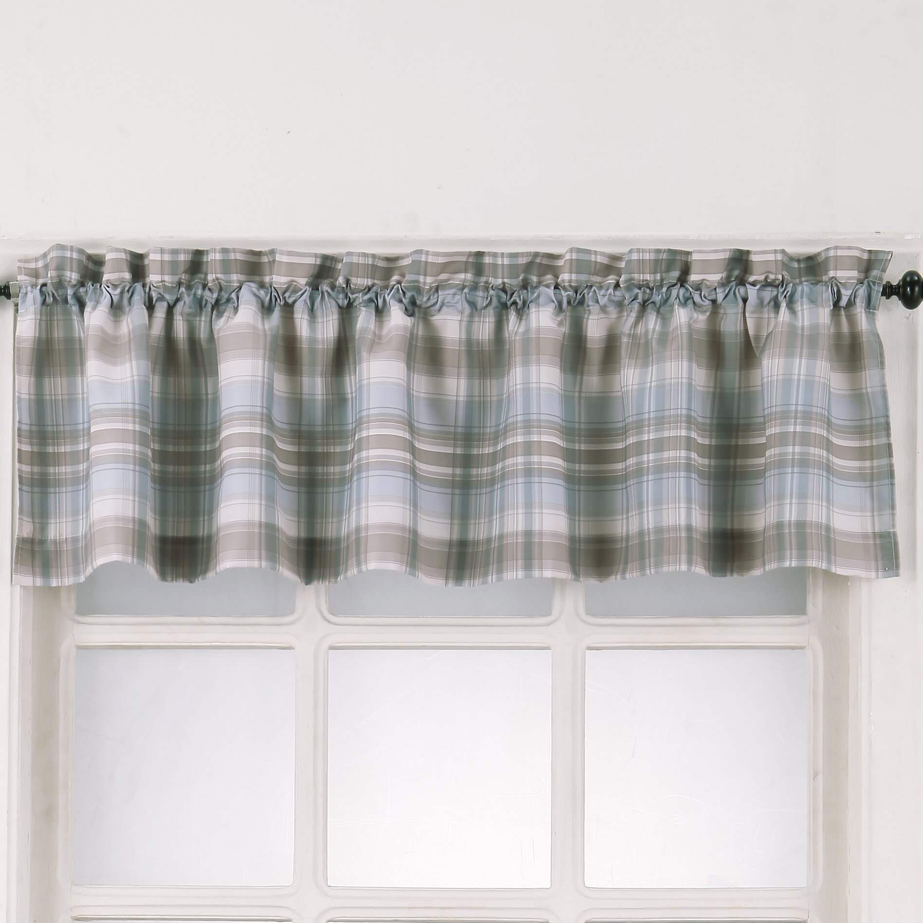 No 918 Dawson Plaid Rod Pocket Kitchen Curtain Valance Reviews   Dawson Plaid Rod Pocket Kitchen Curtain Valance 